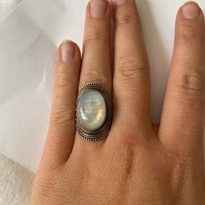Moonstone ring sterling silver